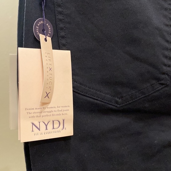 NYDJ Sheri Slim Black Ankle Jeans Size 14P - Picture 8 of 8